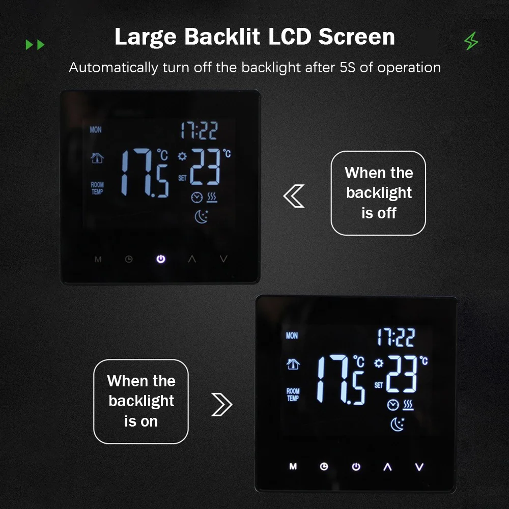 Termostato intelligente WiFi regolatore di temperatura LCD Touch Screen settimana controllo App programmabile termostati per riscaldamento a