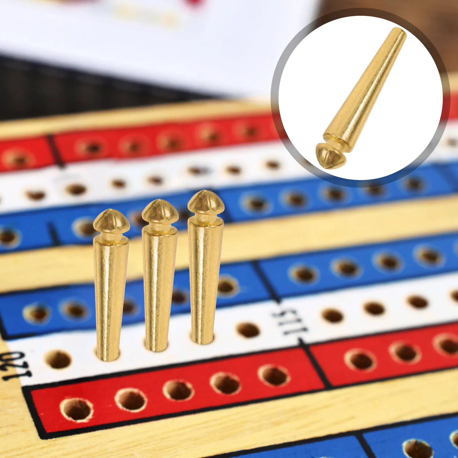 100Pcs Metal Cribbage Board Scoring Pegs Set Portable Cards Game Scoring Supplies for Chess Card Rooms Hotels Peg Board Game