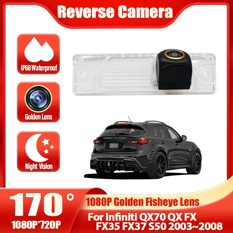 170-градусная HD 1920x1080P автомобильная камера заднего вида для Infiniti QX70 QX FX FX35 FX37 S50 2003 ~ 2008 видеомонитор заднего вида для парковки 170-градусная HD 1920x1080P автомобильная камера заднего вида для Infiniti QX70 QX FX FX35 FX37 S50 2003 ~ 2008 видеомонитор заднего вида для парковки