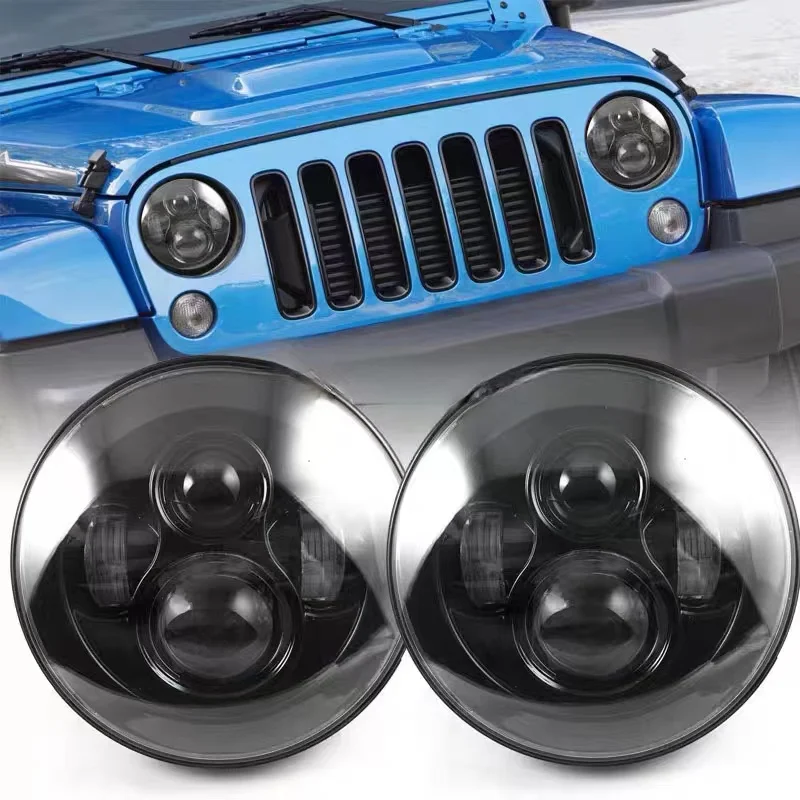 

7 Inch LED Headlight Head Lamp Without LED Ring For Jeep Wrangler JK 2007-2017 J024 LantSun