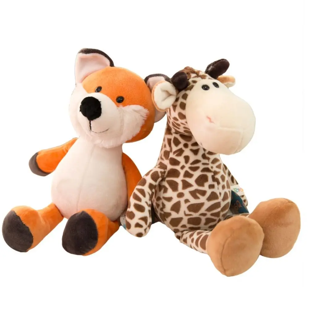 

Comfort Toys Simulation Giraffe Toys Lion Tiger Monkey Stuffed Soft Cartoon Forest Animal Birthday Christmas