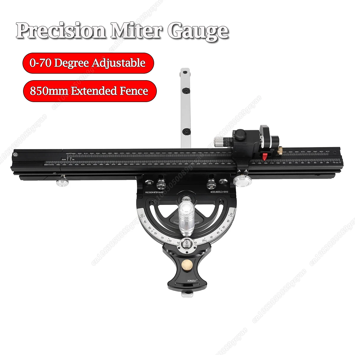 0-70 Degree Adjustable Miter Gauge With 850mm Extended Fence for Woodworking Table Saw Router Table Precision Angle Setting