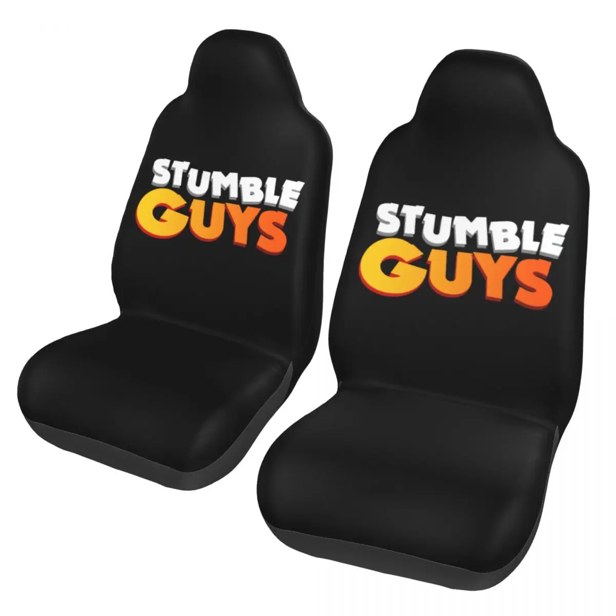 Stumble Guys Cartoon Universal Car Seat Cover Off-Road Suitable For All Kinds Models Game Car Seat Covers Fabric Car Styling