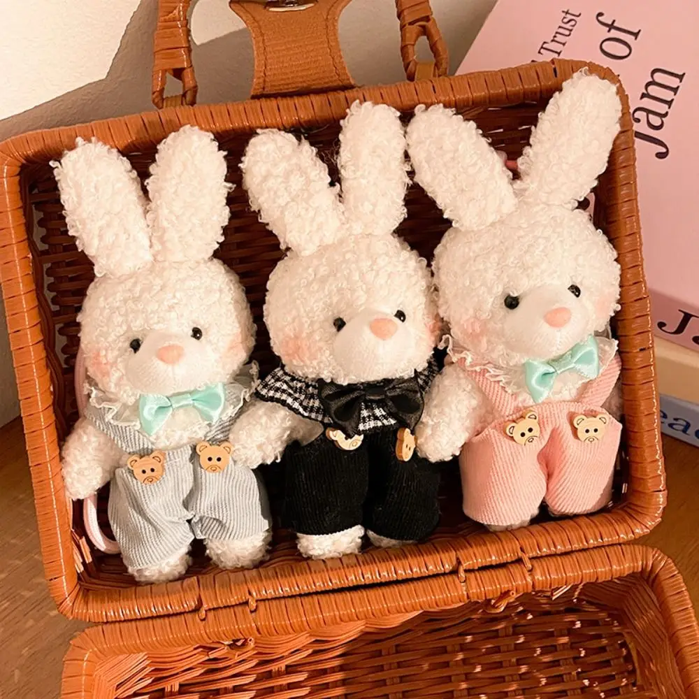 Fashionable Hanging Bear Plush Pendant Cute Soft Plush Doll Keychain 16cm Cartoon Plush Rabbit Key Ring Daily Use