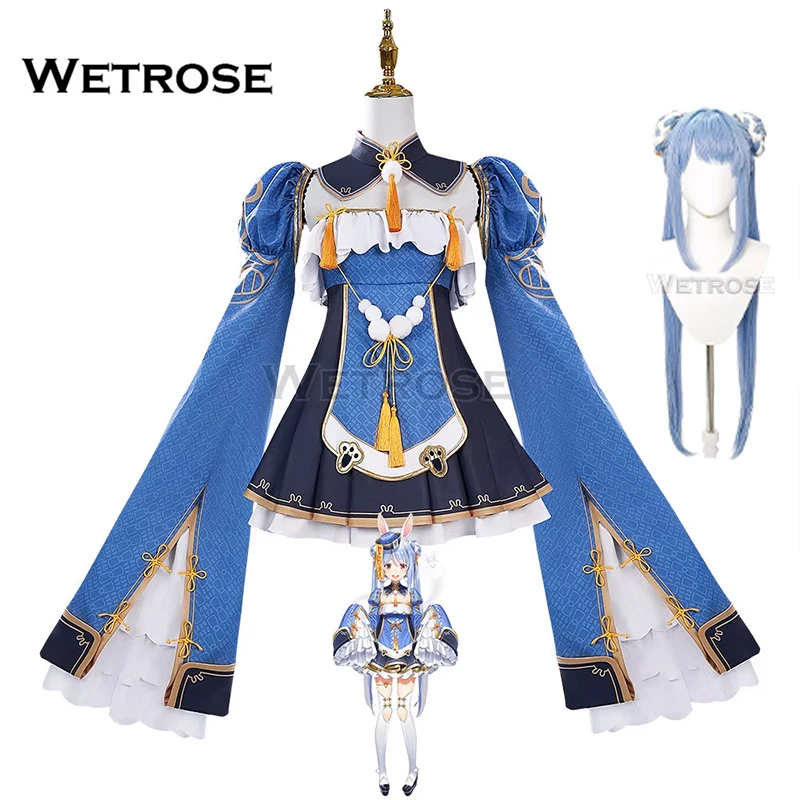 【Wetrose】متوفر في المخزون Pekora Usada Zombie زي جديد للبشرة أزياء تنكرية Hololive Holo Vtuber Kusa Peko مجموعة شعر مستعار للهالوين وعيد الميلاد