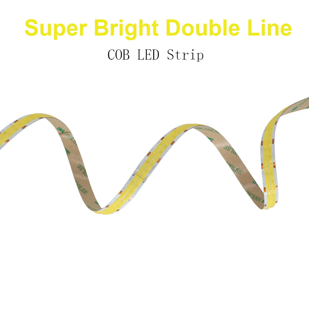 Яркая двойная линия Широкая светодиодная лента 5M 10M 15M 20M 24V 12mm Светодиодная лента высокой плотности Гибкая светодиодная лента для домашнего декора
