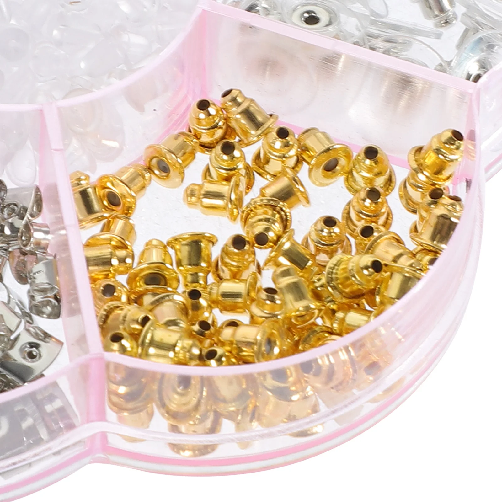 1 caja de respaldos de pendientes de silicona, soportes de repuesto para pendientes perforados seguros para pendientes pesados y caídos, respaldos de pendientes seguros