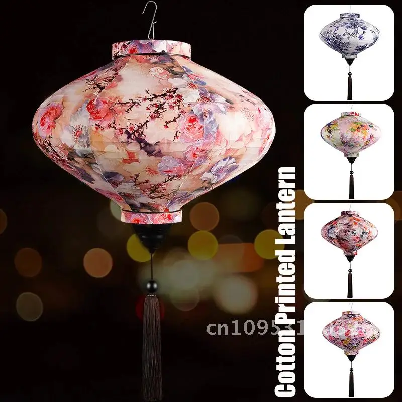 

12/14 Inch Decor Silk Lanterns Japan Vietnam Mid-Autumn Lantern Lantern For Hanging Palace Party Spring Outdoor Chinese Festival