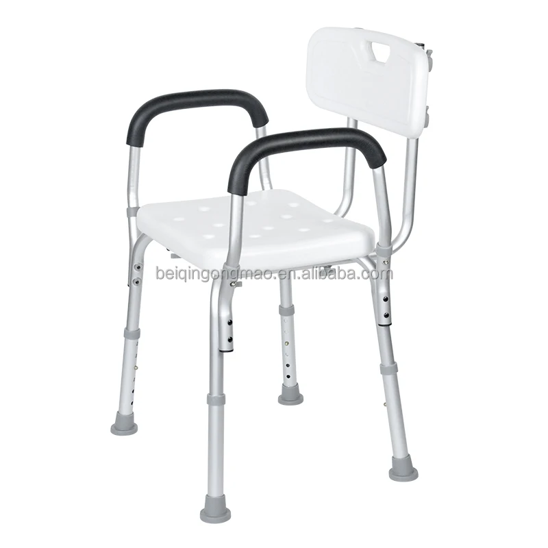 Heavy Duty Bath Chair, Shower Transfer Seat, Padded Bench, Portable Lift, Height Adjust, Shower Chair With Arms