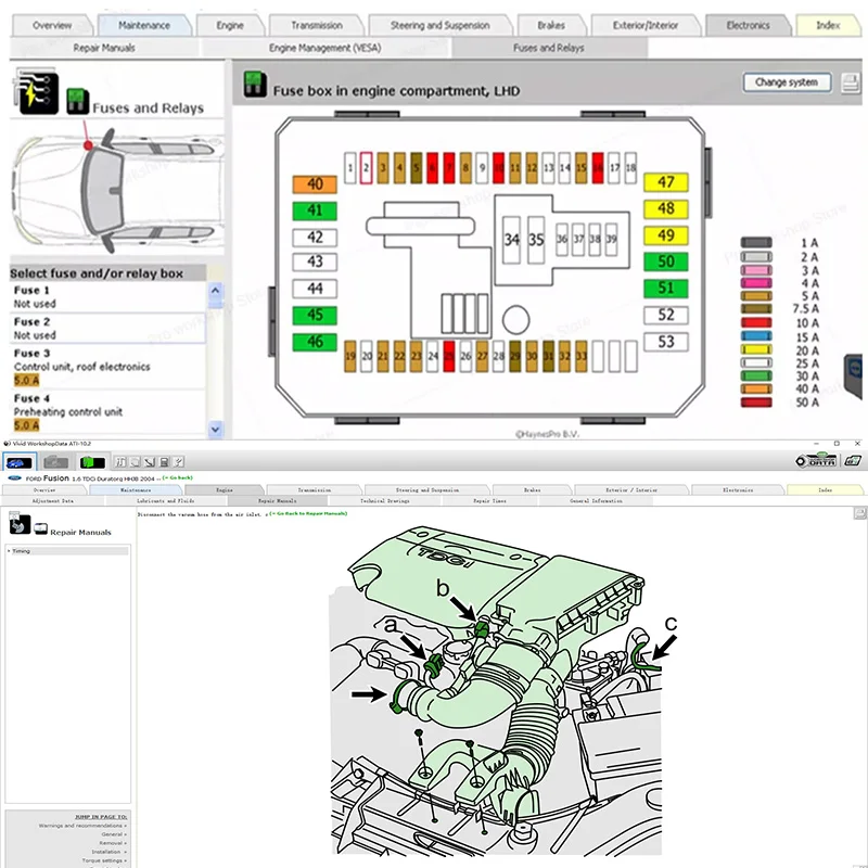 2018 or 2010 Automotive Vivid Workshop DATA 2018.01  V10.2 Car Electrical Diagram Repair Work on Wins XP Virtual Machine