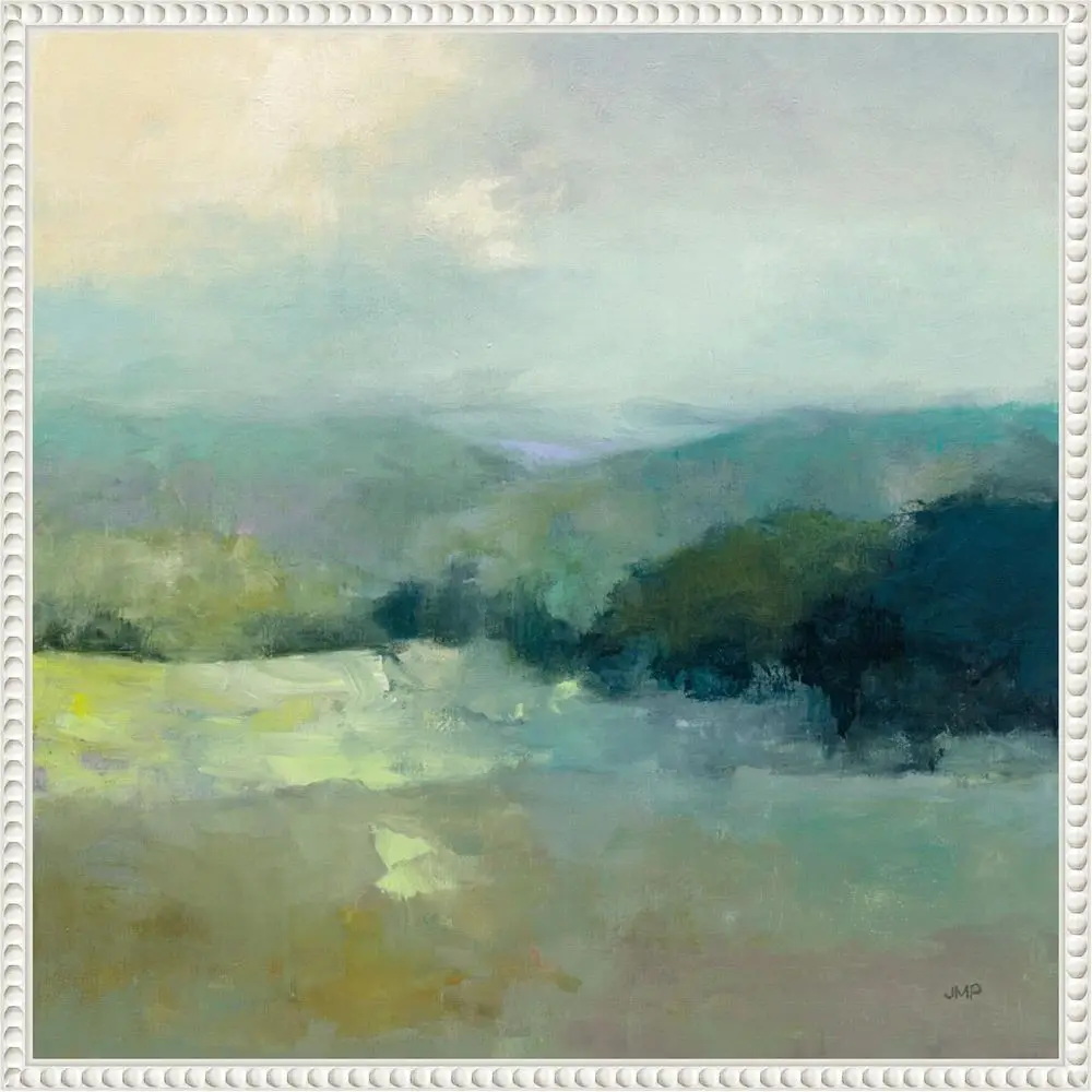 

Misty Valley 22x22 - Julia Inton Wall Art Canvas, Traditional Landscape for Home Decor