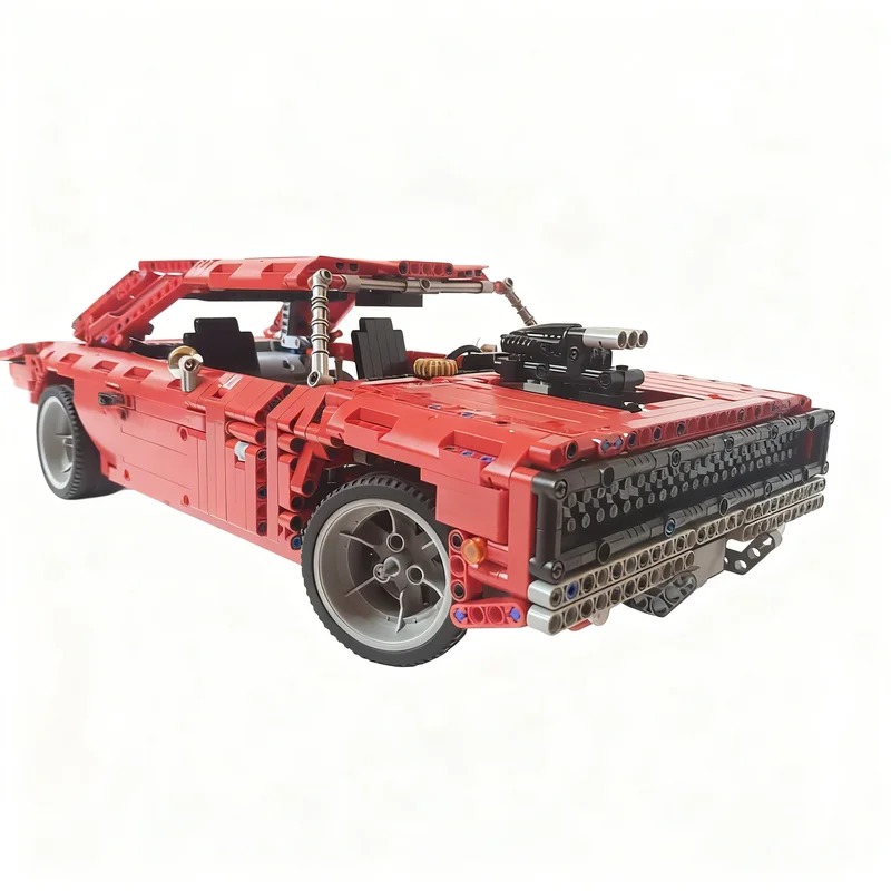 2419pcs MOC Technical Dodge Charger Model Building Blocks Construction Display Assemble Art Education Craft 3D Brick Creative