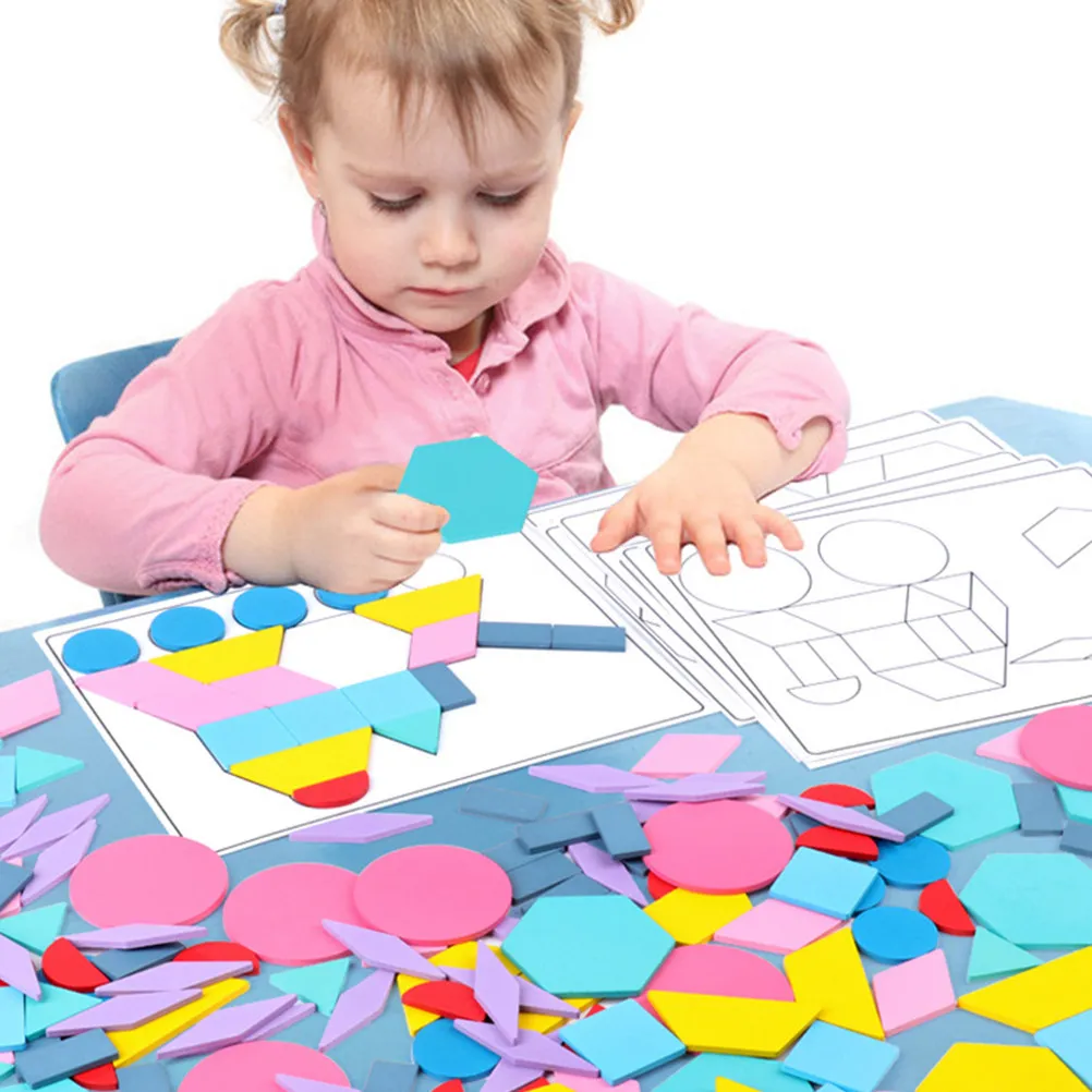 

1Set Puzzle Tangram Wooden Educational Plaything Early Learning Creative Jigsaw Shapes Problem Solving Birthday Gift