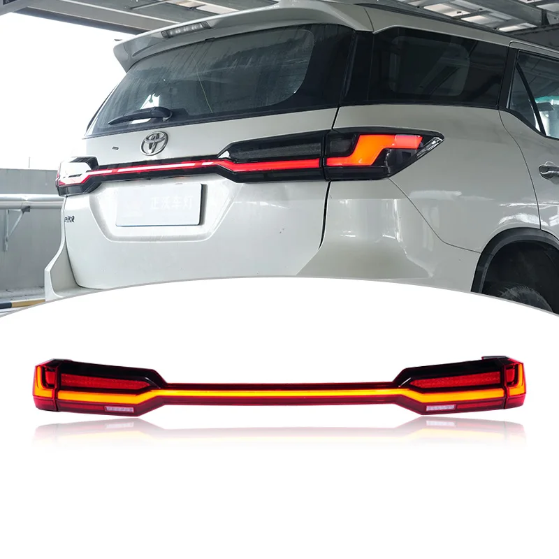 

Dynamic Turn Signal Led Tail Lights Rear Trunk Lamp Spoiler Taillight For Toyota Fortuner 2016-2024 Tail Lamp