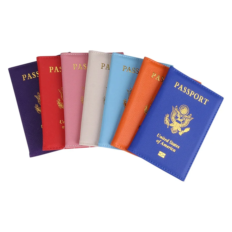 US Passport Cover PU Leather Passport Holder Protector Document Business Credit ID Cards Wallet Case Organizer Travel Accessory