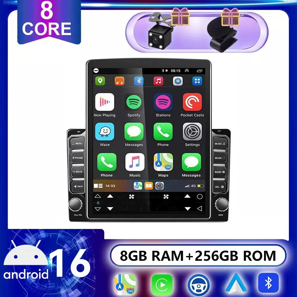 Android 16 Car Radio gps navigation Multimedia Player Tesla Type 2 din Universal Car Audio Stereo For Toyota LADA NISSAN