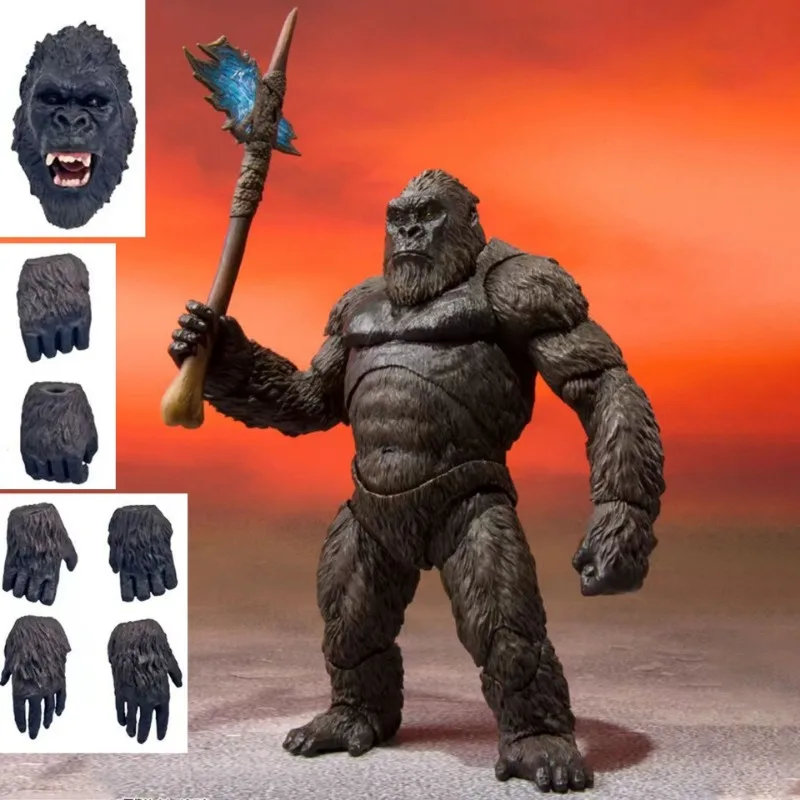 2024 Godzilla vs Kong Figure Model Ornament Toys Godzilla King Monsters Skull Island Gorilla for Boys Birthday Gift Home Decor