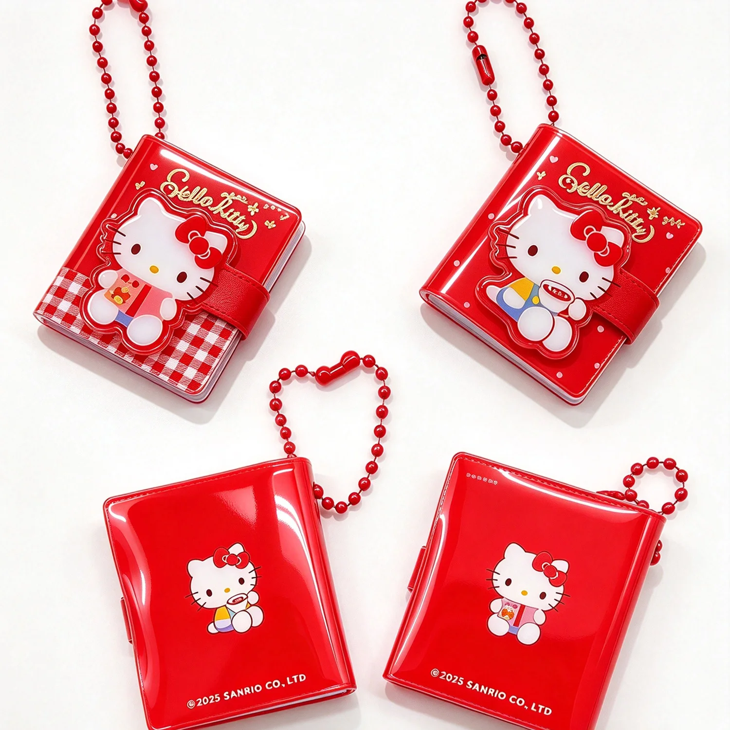 Hello Kitty Mini Notebook Set Portable Pocket Notepads with Chain Cute Cartoon Design for Daily Notes Journaling