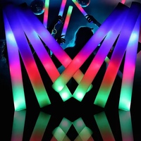LED Foam Sticks in The Dark Flashing Led Foam Multicolor Batons Light Up Party Favors for Birthdays Weddings Concerts Festivals