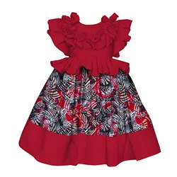 ORIENTAR African Dresses for Kids Girls Traditional clothes Africa Print Bazin Riche Cute Kids Party Dress WYT817