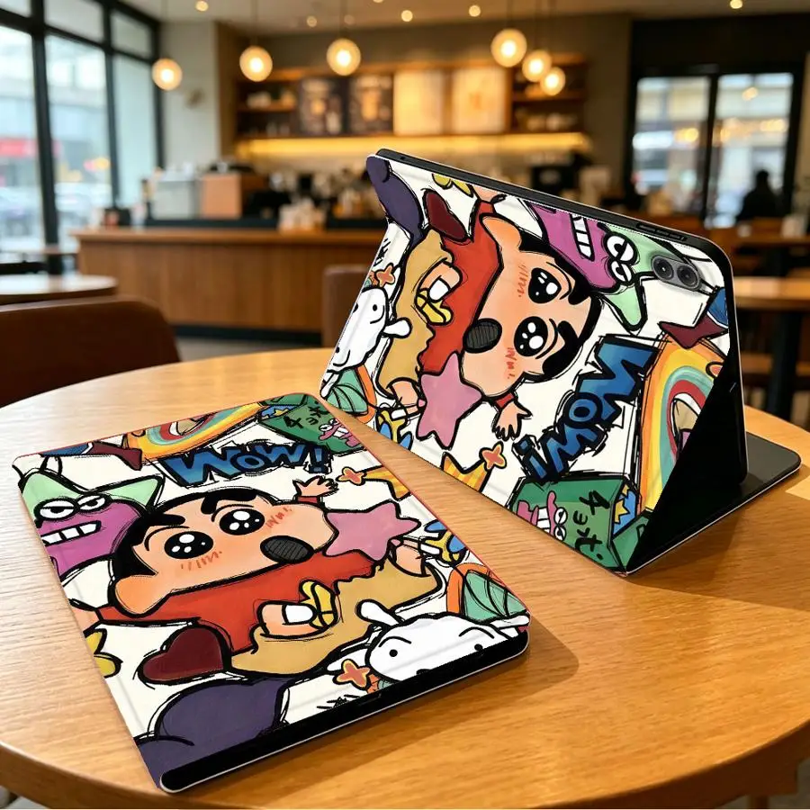 Case for Xiaomi Pad 5 6 7 8 Pro Redmi Pad SE K Pad 8.8 9.7 12.4 Inch Pad 6s Pro 7 Ultra with Pencil Slot Cartoon Shin-Chans