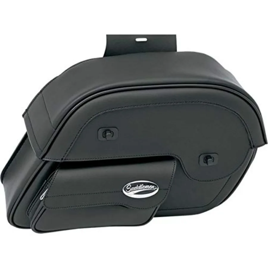 

Cruis'n Large Slant Face Pouch Saddlebag for Motorcycle Storage Black Polyester with Rnforced Stitching and Water-Resistant Fin