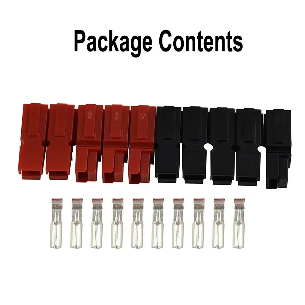 5 Pair Red And Black 30 Amp 600V For Anderson Plug Marine Power Connector For Electric Forklifts Construction Machinery