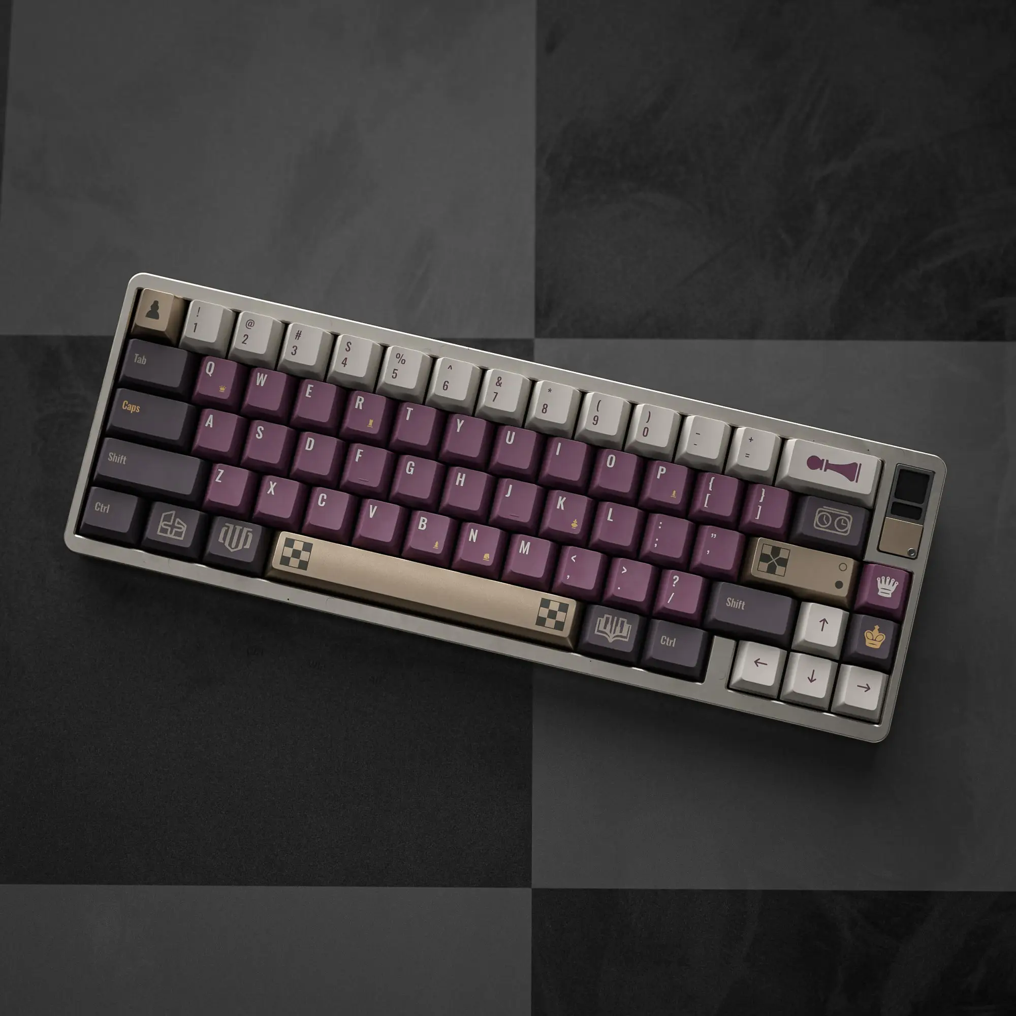 

ALOHAKB CHESSGAME PBT KeyCaps Purple$Gild Designed CherryprofileDye-Sublimation for Mechanical Keyboards Popular Color