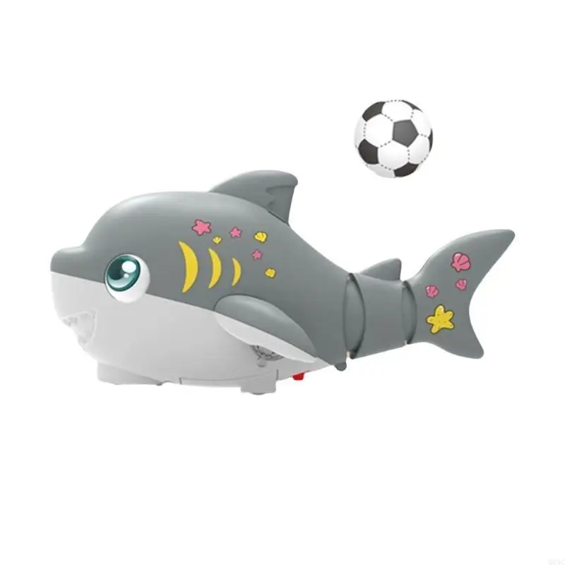 

M89C Swinging Shark Toy для младенцев Clawl Изучение музыкальной игрушки с светом и звуком