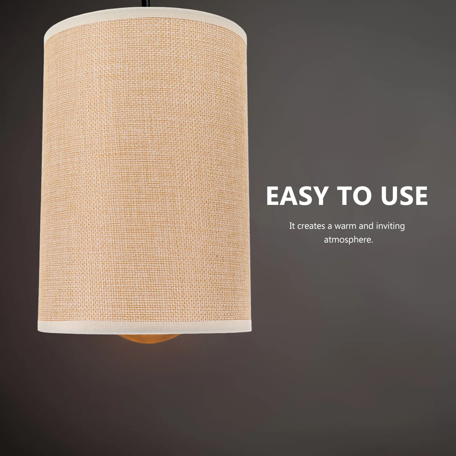 

Linen Lampshade Boho Burlap Drum Shades for Floor Table Lamps Chandelier Covers Guest Room Dining Soft Lighting