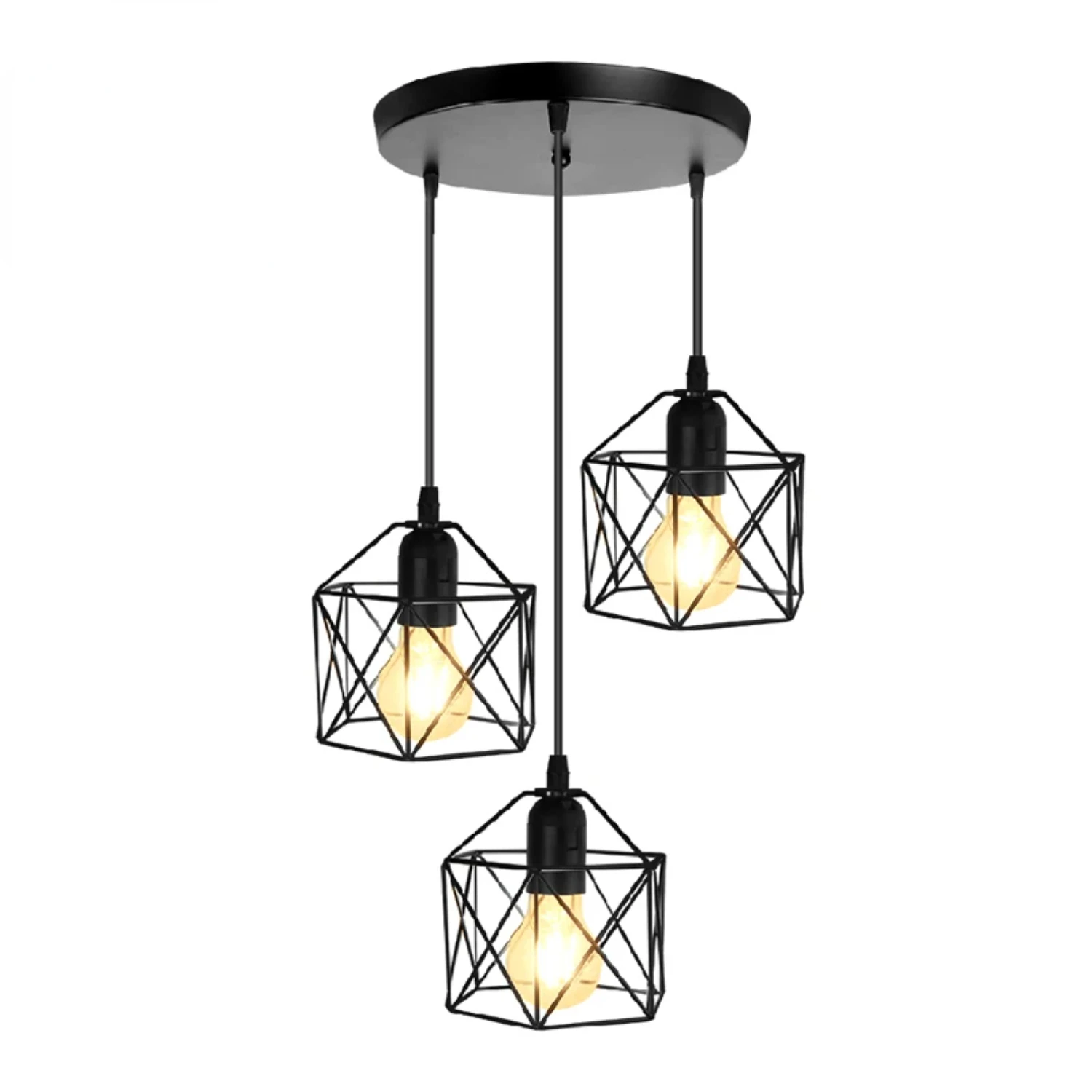 LED Chandelier Pendant Light Vintage Nordic Style Ceiling Lighting for Kitchen Dining Living Room, Christmas Decor Hanging Lamp