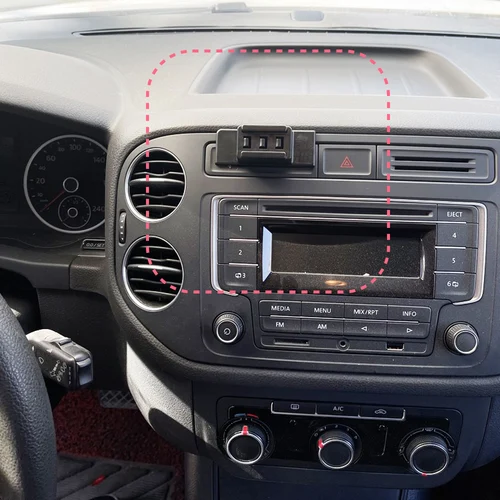 Imagen 2 del producto Para Volkswagen VW Tiguan 2011 2012 2013 2014-2016 soporte de teléfono para coche soporte magnético de carga inalámbrica para teléfono soporte Magsafe para coche