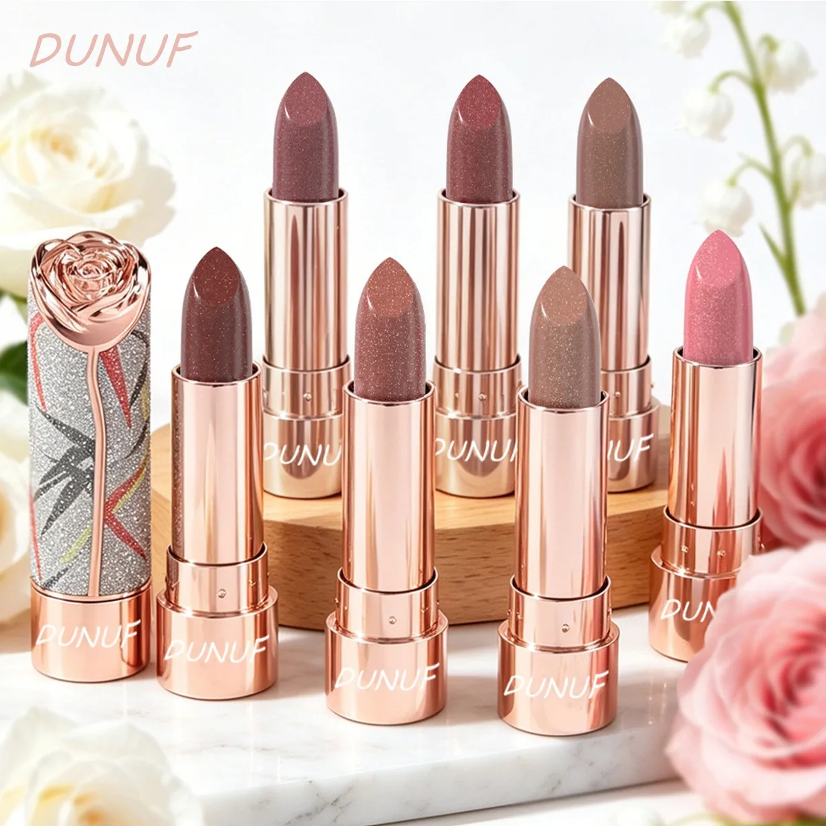 7 Colors Gold Sparkle Metallic Lipstick, Pearl Shimmer Glitter Lip Makeup, High Pigment Velvet Matte Long Lasting Lipstick S510402ebeda547daa2f97262c0faa0a5x