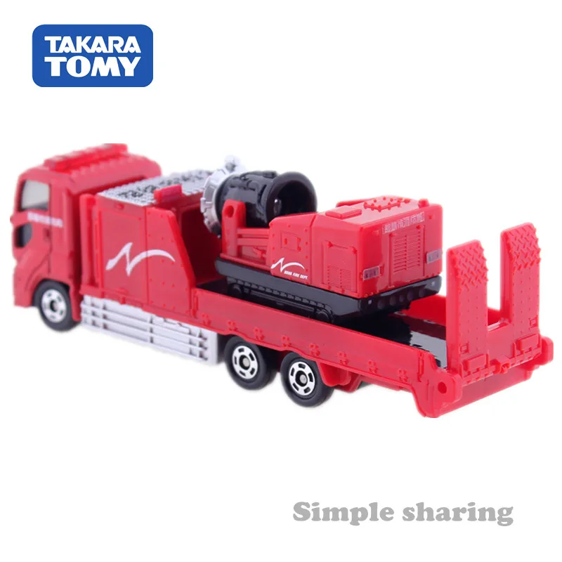 Takara Tomy Long Type Tomica No.128 Naha City Fire Bureau Hyper Mist Blower Car 1/90 Alloy Motor Vehicle Diecast Metal  Model