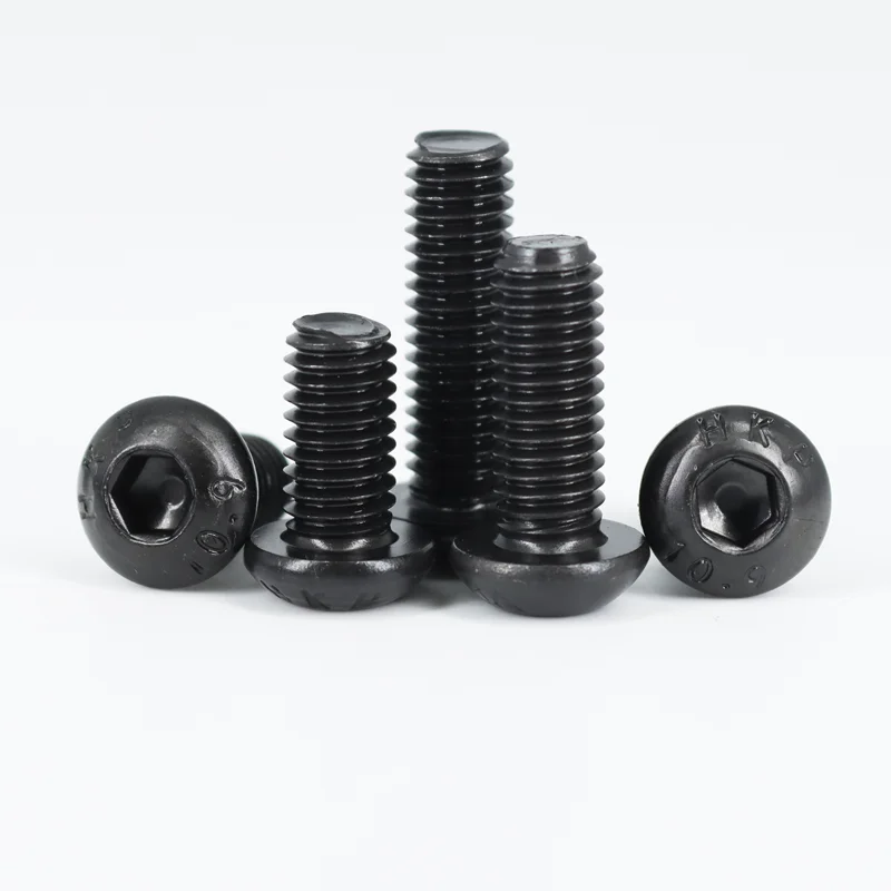 2510p Round Hex Cap Screw kit M2 M2.5 M3 M4 M5 M6 10.9 Grade Black Socket Button Head Allen Drive Screws Bolt and Nut and Washer image 3