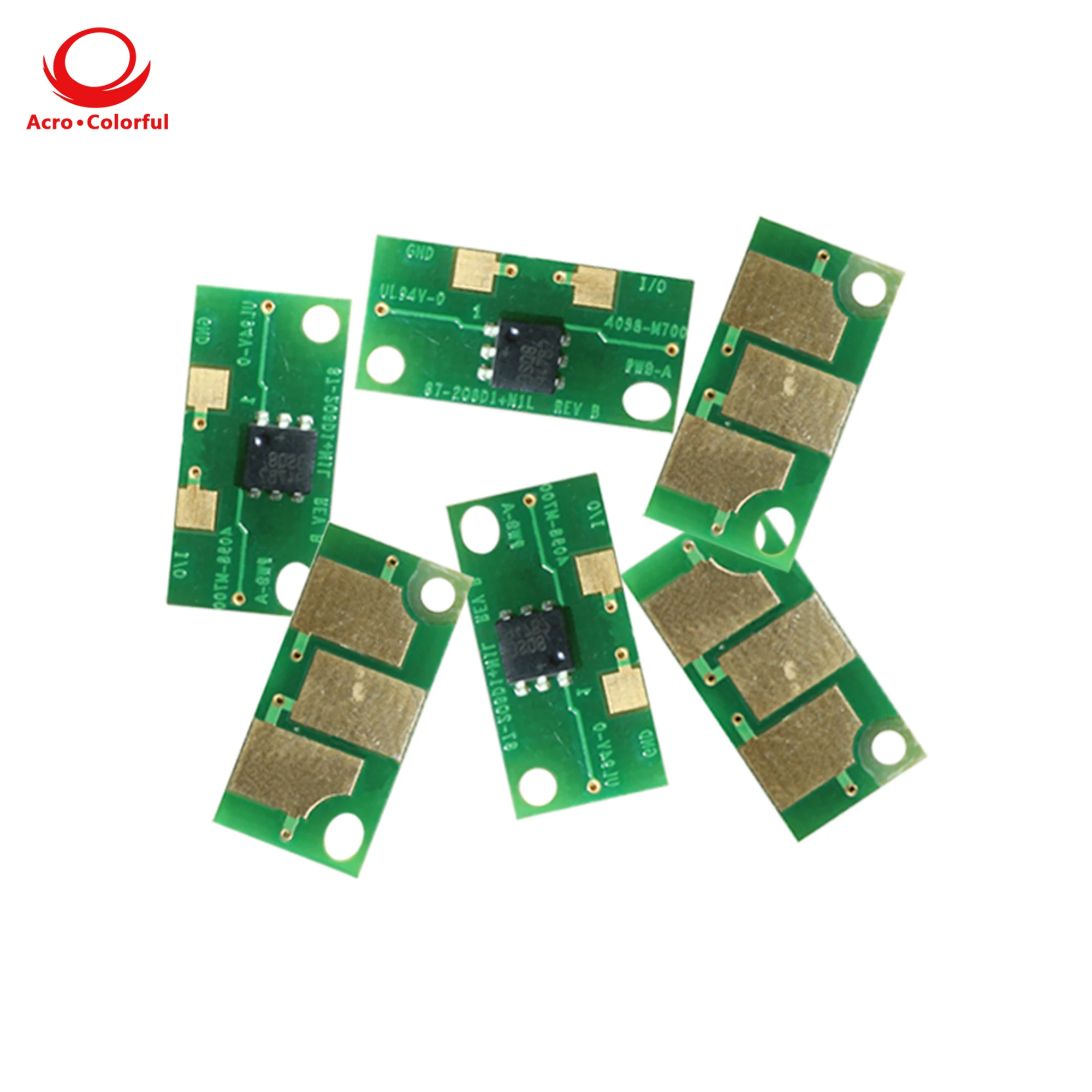 Compatible 8938_613(TK) 8938_616(TC) 8938_615(TM) 8938_614(TY) Chip de tóner para Minolta Magicolor 7400 7440 7450 Chip de tambor de impresora