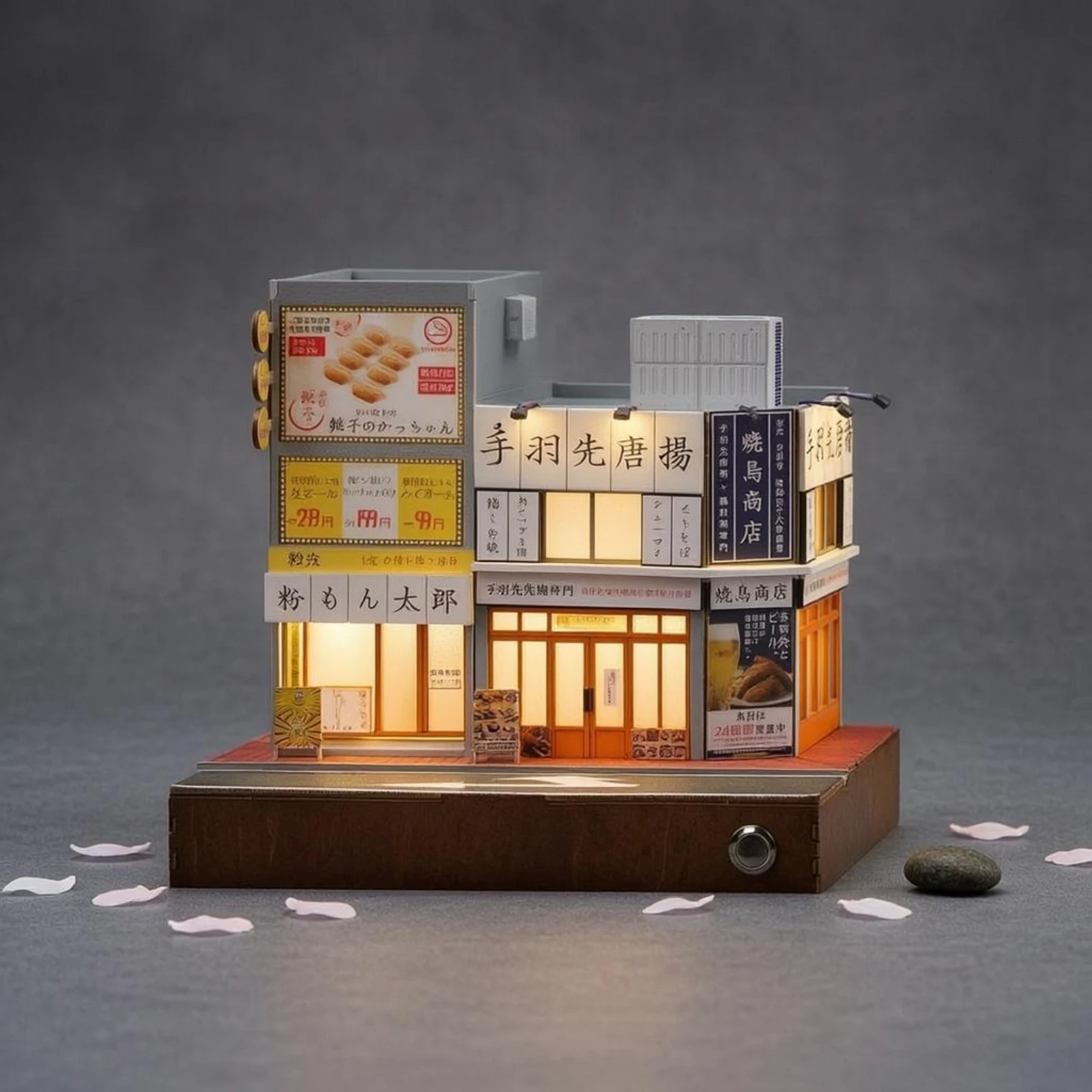 

City Landscape Model Kit 1:64 Scale Yakitori Shop Model Hobby Set Wooden Paper and Plastic