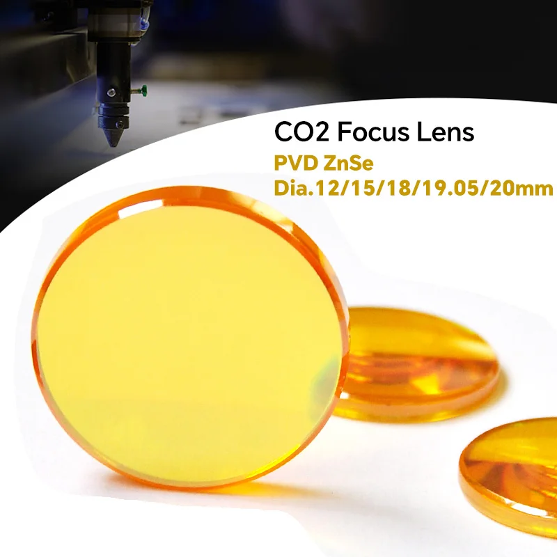 ZnSe CO2 Laser Focus Lens Dia 12/15/18/19.05 /20 mm China PVD Lens FL38.1 50.8 63.5 101.6 for Laser Engraving Cutting Machine