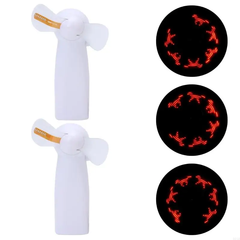 D0AB portátil portátil Mini LED Fan piscando bateria super mudo operado para resfriamento