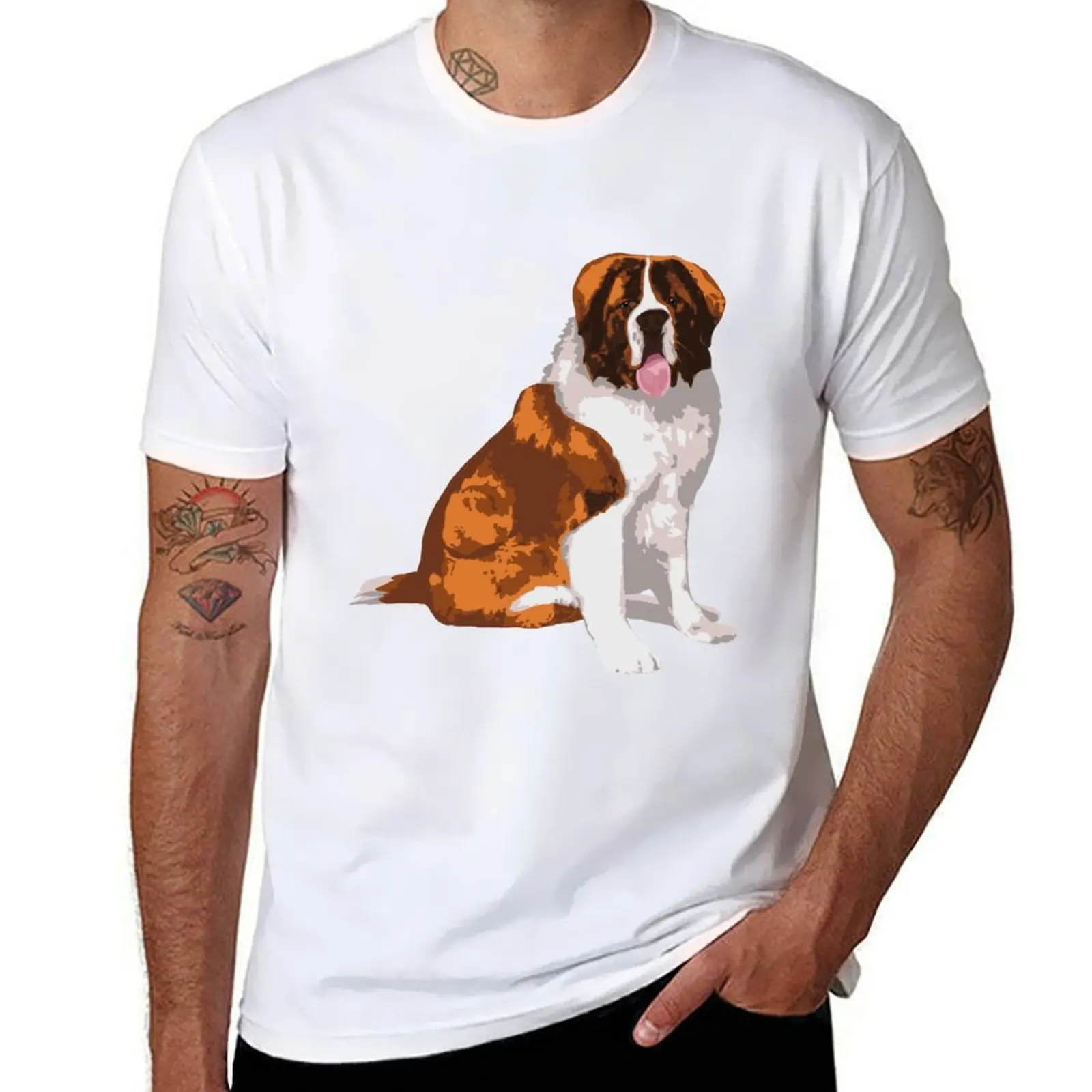 

Gentle Saint Bernard T-Shirt anime t shirts oversize t shirts for man slim fit T-Shirt