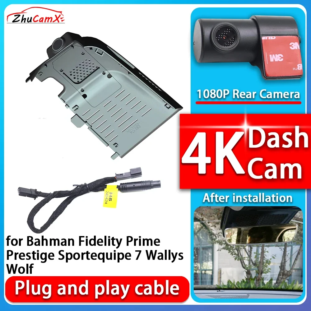 

4K 2160P Camera Plug and Play Dash Cam Video Night Vision For Bahman Fidelity Prime Prestige Sportequipe 7 Wallys Wolf