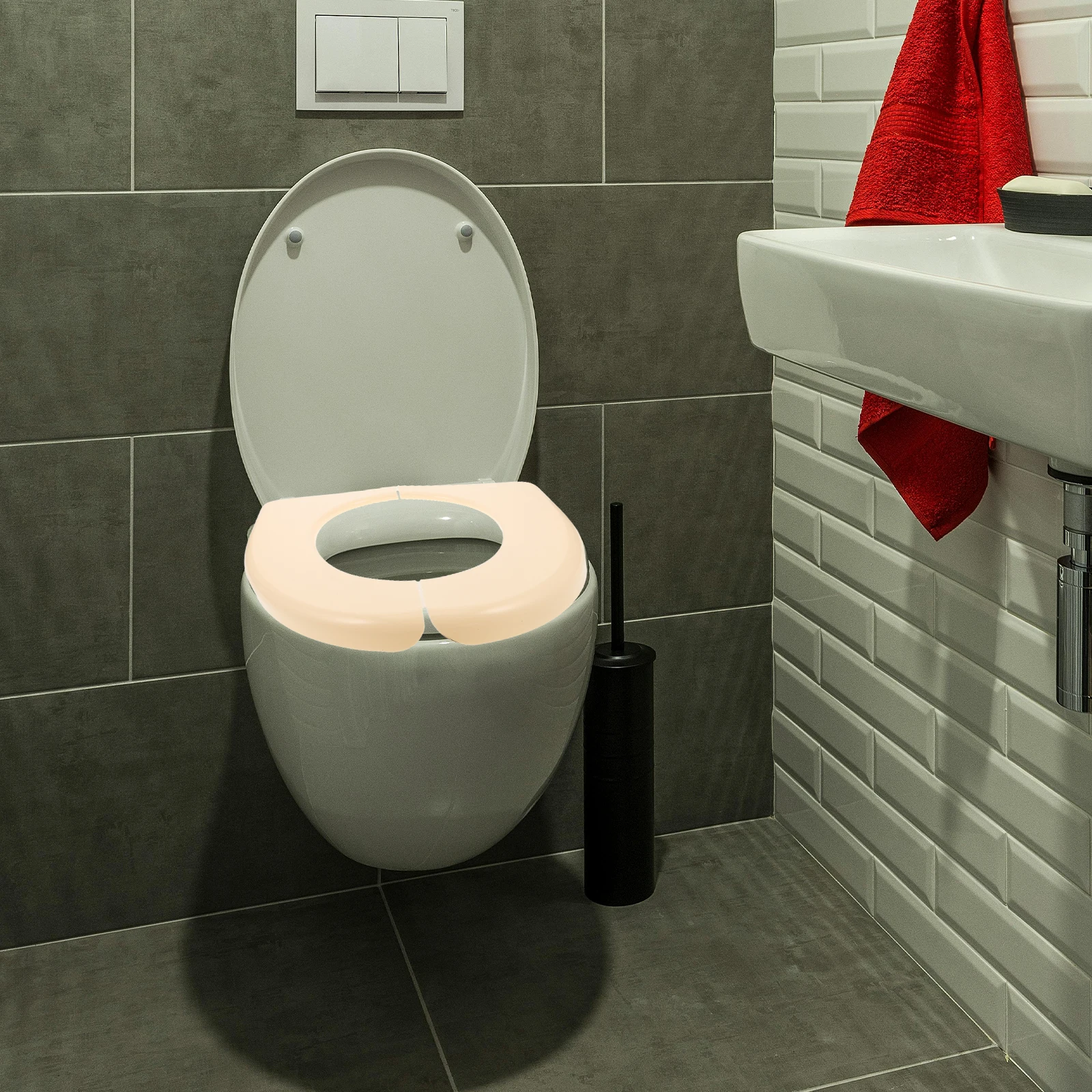 

Portable Foldable Waterproof Toilet Seat Cushion Travel Seat Cover for Adults Kids Airplanes Public Restrooms Camping