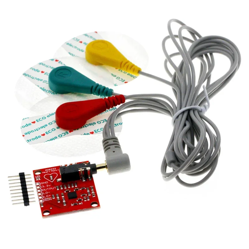 Ecg module AD8232 ecg measurement pulse heart ecg monitoring sensor module kit forArduino