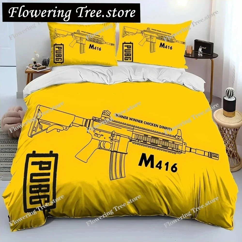 3D Rifle Revolver Cartridge Gun Comforter Bedding Set,Duvet Cover Bed Set Quilt Cover Pillowcase,King Queen Size Bedding Set 3