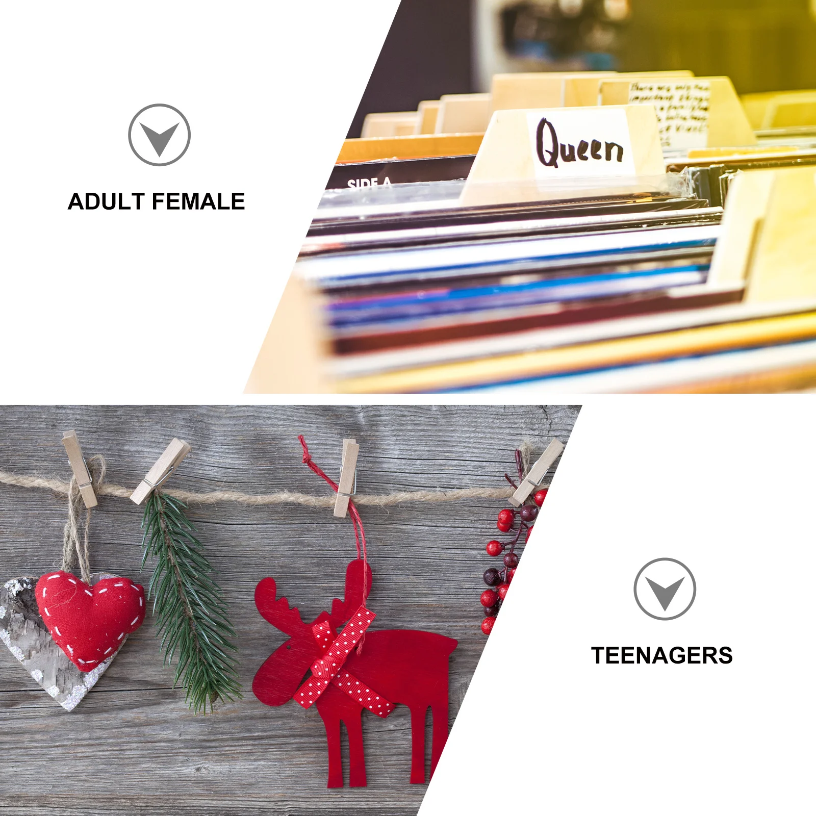 

50Pcs Santa Claus Paper Clips Wooden Book Clips for Notes Files Bookmark Office School Home Use Lovely Stationery Supplies