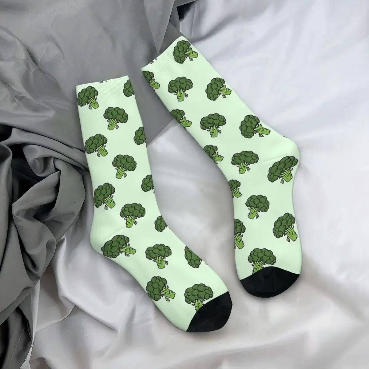 Chaussettes à motif de tête de bouquet de brocoli, Harajuku, Chaussettes longues toutes saisons, Bas de haute qualité, Accessoires pour cadeaux unisexes