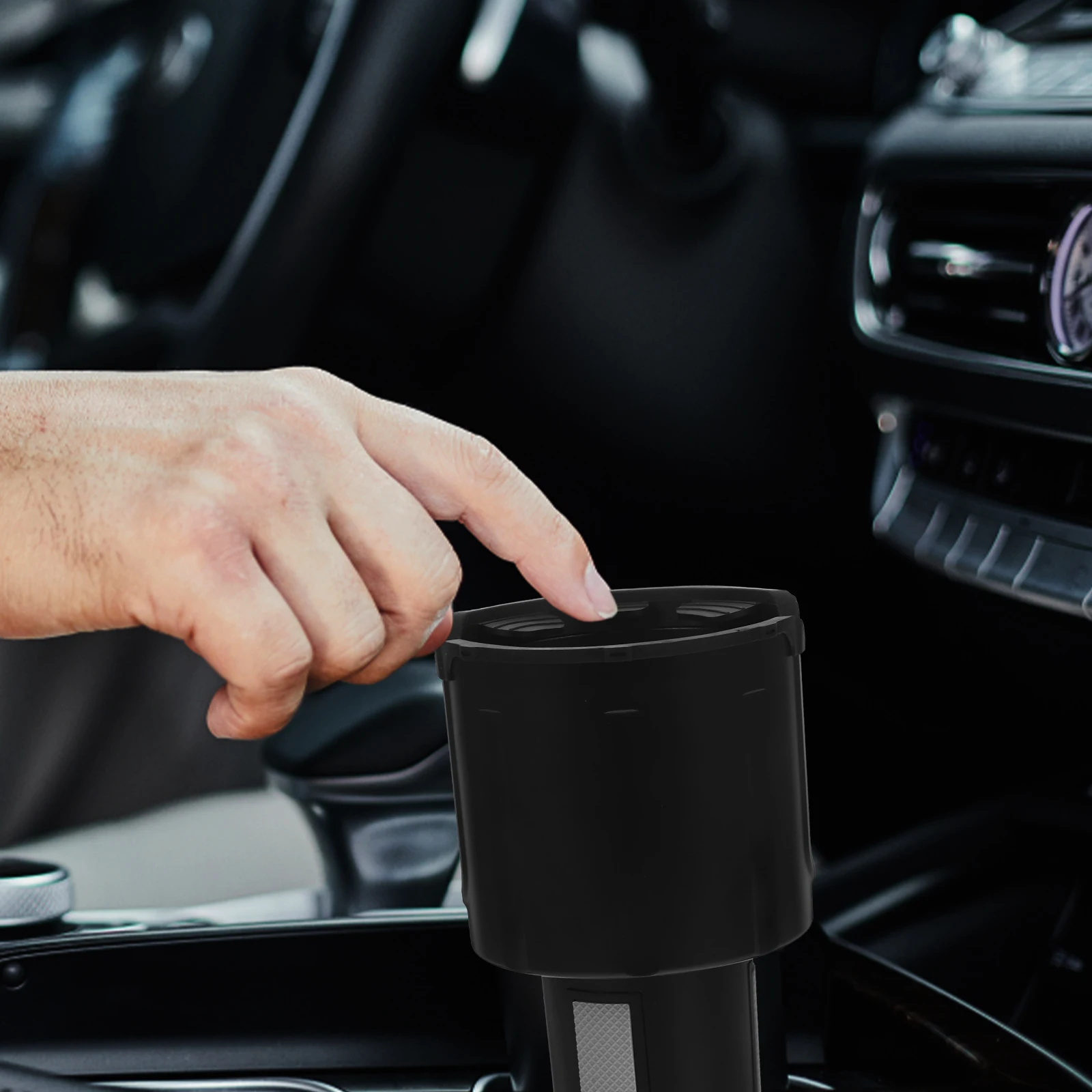 

Car Cup Holder 3rd Gen Single Slot Deep Base Cushion Pad Stable Portable Storage Beverage Rack for Vehicle Truck