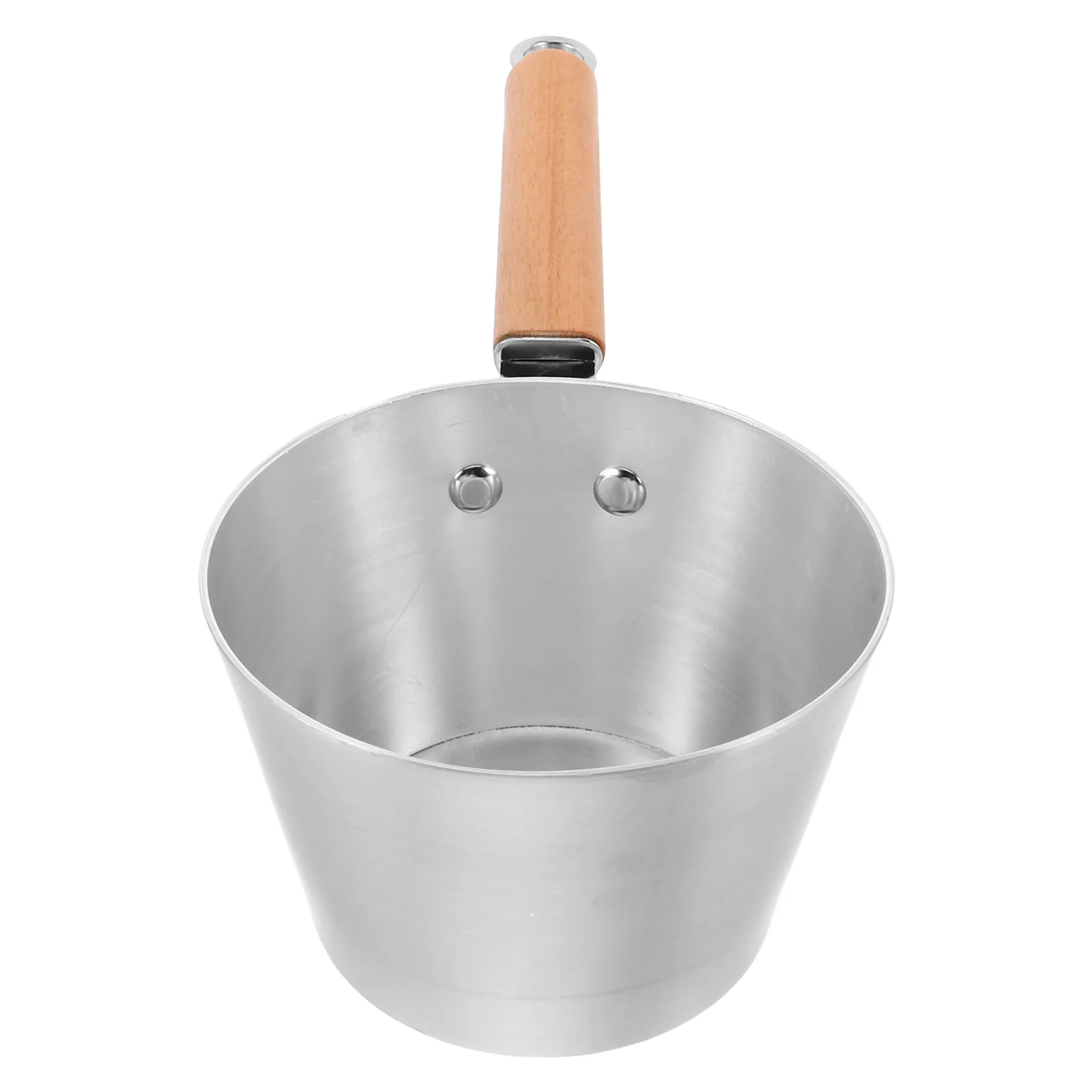 

Aluminum Soup Pot: Thickened Small Sauce Pan For Milk Butter Chocolate Heating, Lightweight Cooking Pot With Wood Handle, Easy