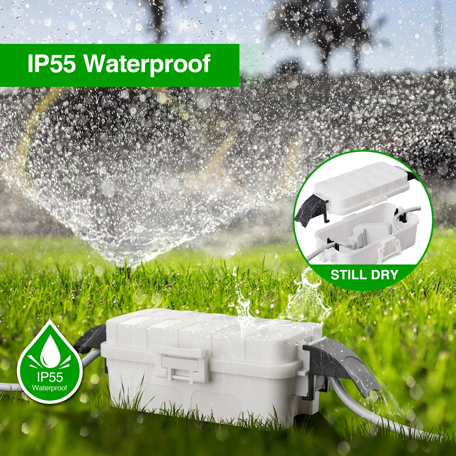 صندوق توصيل كهربائي خارجي مقاو - مراجعة Outdoor Power Strip With Cover وسعره