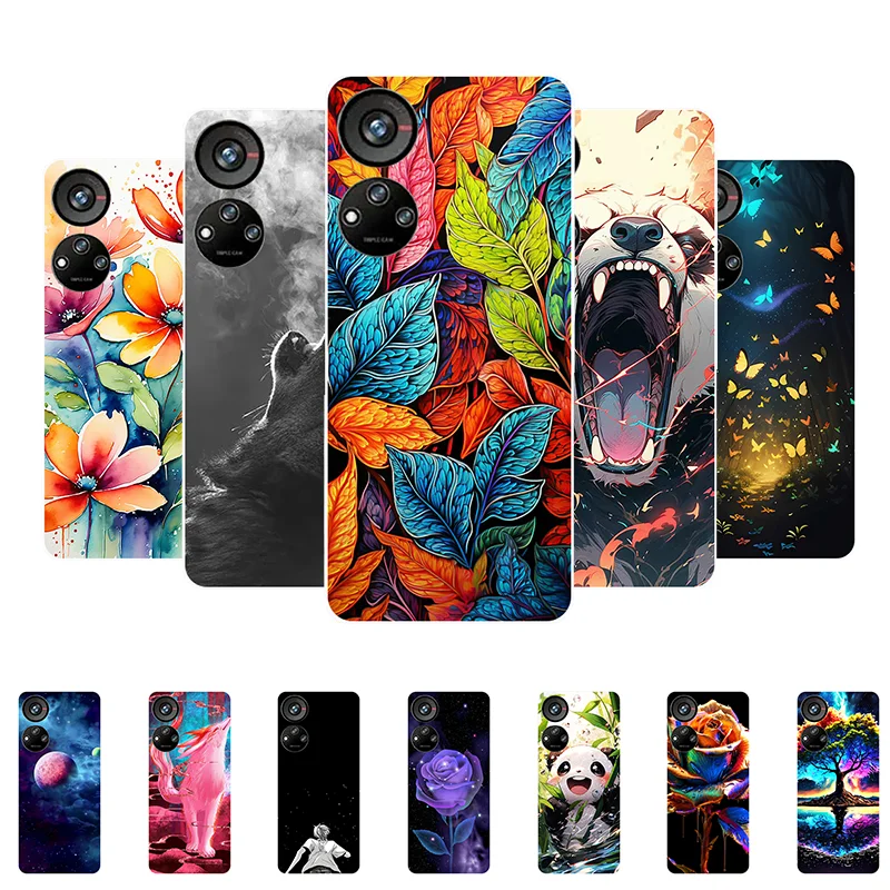 

For ZTE Blade V40S Case V 40S Leaves Panda Soft Silicone Back Cover for ZTE Blade V40S Bumper BladeV40S Phone Case